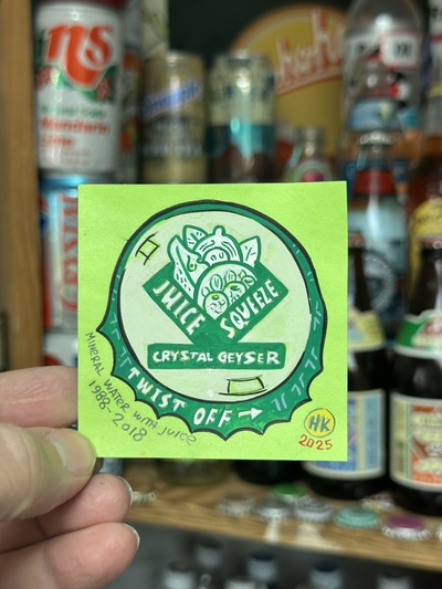 Crystal Geyser Post-It Note Painting 