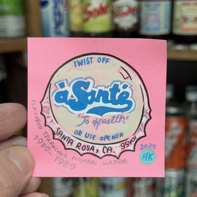 àsanté post-it note painting 