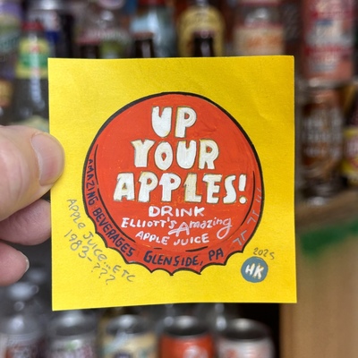 Up your apples elliott's amazing post-it note painting 