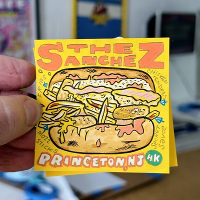 Sanchez post-it note painting 
