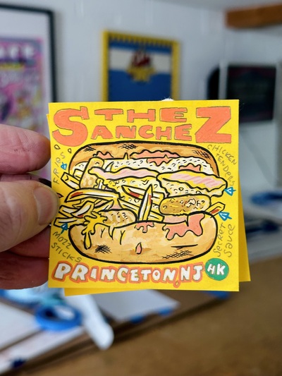 Sanchez Post-It Note Painting 
