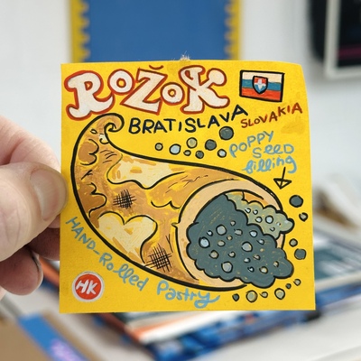 Bratislava rozok post-it note painting 