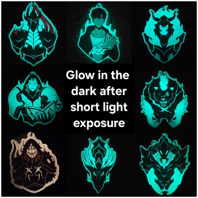 Solo levelling glow in the dark keychains