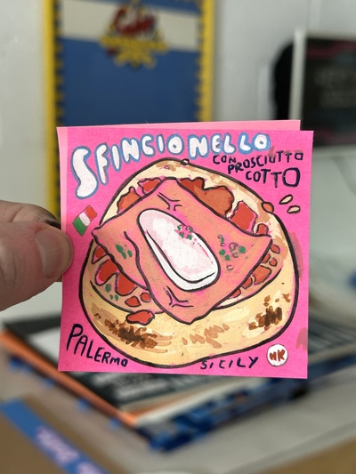 Sfincionello Post-It Note Painting 