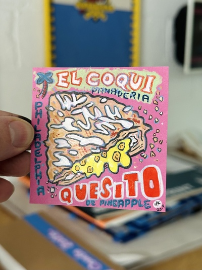 Quesito De Pineapple Post-It Note Painting 
