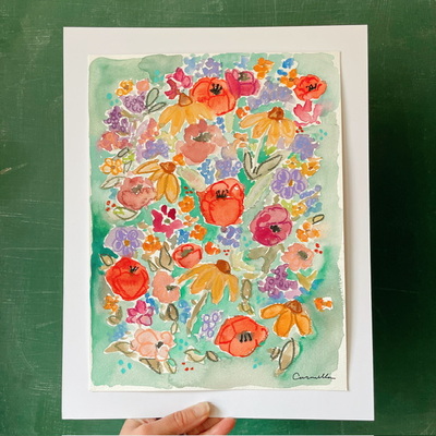 “Slow Down & Smell the Flowers” original painting