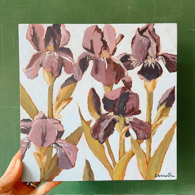 “Iris in Bloom” original painting