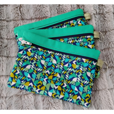 Zippered pouch- geo