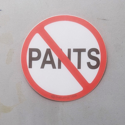 No pants sticker