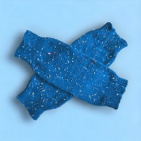 Blue Galaxy 1980s Inspired Retro Vintage Handknit Leg Warmers 