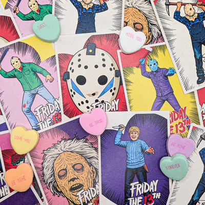 Friday the 13th Six (6) Piece Custom Valentine Card Set