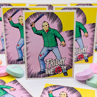 Friday the 13th Six (6) Piece Custom Valentine Card Set - Thumbnail 3