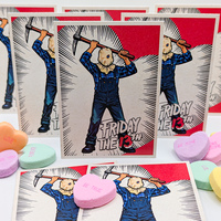 Friday the 13th Six (6) Piece Custom Valentine Card Set - Thumbnail 5