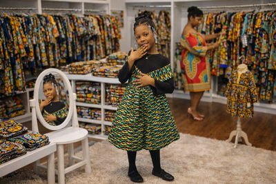 Green Young Girl Skirt Set