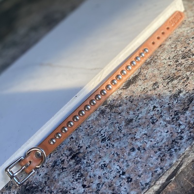 Tan lil dome studs wristband