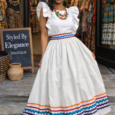 Royal ribbon maxi skirt