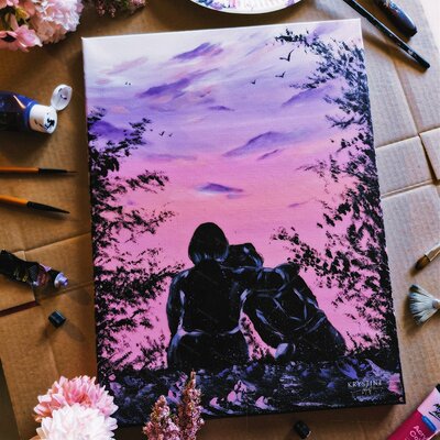 Original painting - lost records bloom and rage 