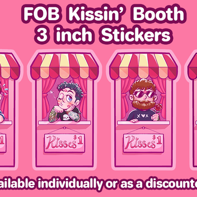 Fob kissin' booth stickers