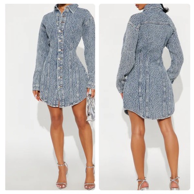 Spring Denim Dress Top-TD