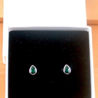 BOXED GIFT/Sterling Silver Emerald Earrings/Emerald Stud Earrings/Silver Emerald Earrings/Emerald Jewellery/Emerald Jewelry/May Birthstone/UK - Thumbnail 6