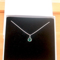 BOXED GIFT/Sterling Silver Emerald Pendant & Chain/Emerald Necklace/Emerald Jewellery/Emerald Jewelry/Silver Emerald Necklace/May Birthstone/UK - Thumbnail 7