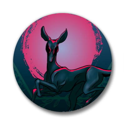 Ghost deer | pinback buttons