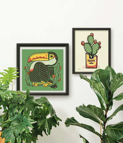 A toucan and a Tecaté