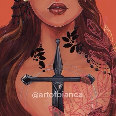 Literature lady: sword 8x10 print