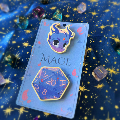 Mage - dragonet & dé - dnd