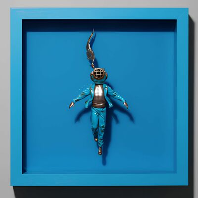 Art toy framed by sank toys "sank beyond the boundary drifting sky" 