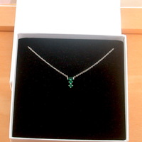 BOXED GIFT/Sterling Silver Emerald Necklace/Silver Emerald Necklace/Emerald Jewellery/Emerald Jewelry/Gemstone Necklace/May Birthstone/Emerald Gift/UK - Thumbnail 6