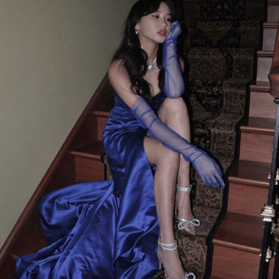 Sweetheart royal blue satin slit prom dresses long evening dress - Thumbnail 2