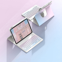 Leather Bluetooth iPad Air Pro New iPad Separate Keyboard With Case IPCK05 - Thumbnail 1