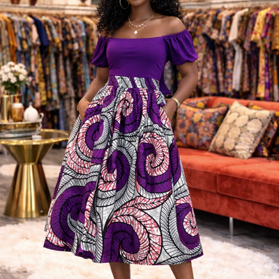 Amara swirl maxi skirt set
