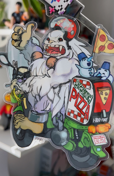 Sasquatch Pizza transparent sticker