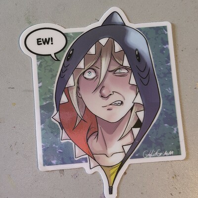 Sharkie "ew" sticker