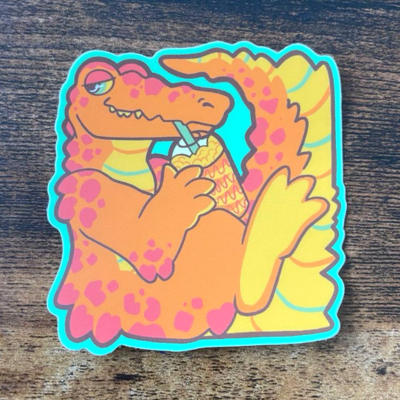Orange gator sticker