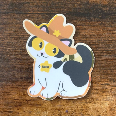 Lil kitty cowboy sticker
