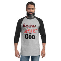 Heart of God 3/4 sleeve Baseball Tee - Thumbnail 1