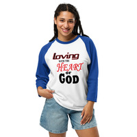 Heart of God 3/4 sleeve Baseball Tee - Thumbnail 2