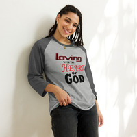 Heart of God 3/4 sleeve Baseball Tee - Thumbnail 5
