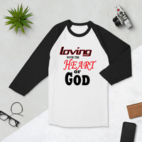 Heart of God 3/4 sleeve Baseball Tee - Thumbnail 6