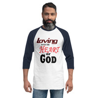 Heart of God 3/4 sleeve Baseball Tee - Thumbnail 7