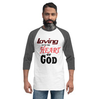 Heart of God 3/4 sleeve Baseball Tee - Thumbnail 8