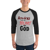 Heart of God 3/4 sleeve Baseball Tee - Thumbnail 9