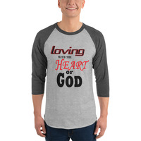 Heart of God 3/4 sleeve Baseball Tee - Thumbnail 10