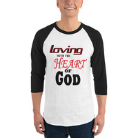 Heart of God 3/4 sleeve Baseball Tee - Thumbnail 11
