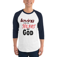 Heart of God 3/4 sleeve Baseball Tee - Thumbnail 12