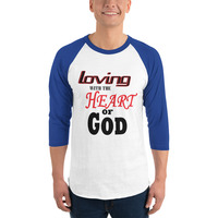 Heart of God 3/4 sleeve Baseball Tee - Thumbnail 13