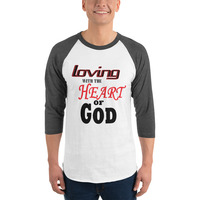 Heart of God 3/4 sleeve Baseball Tee - Thumbnail 14